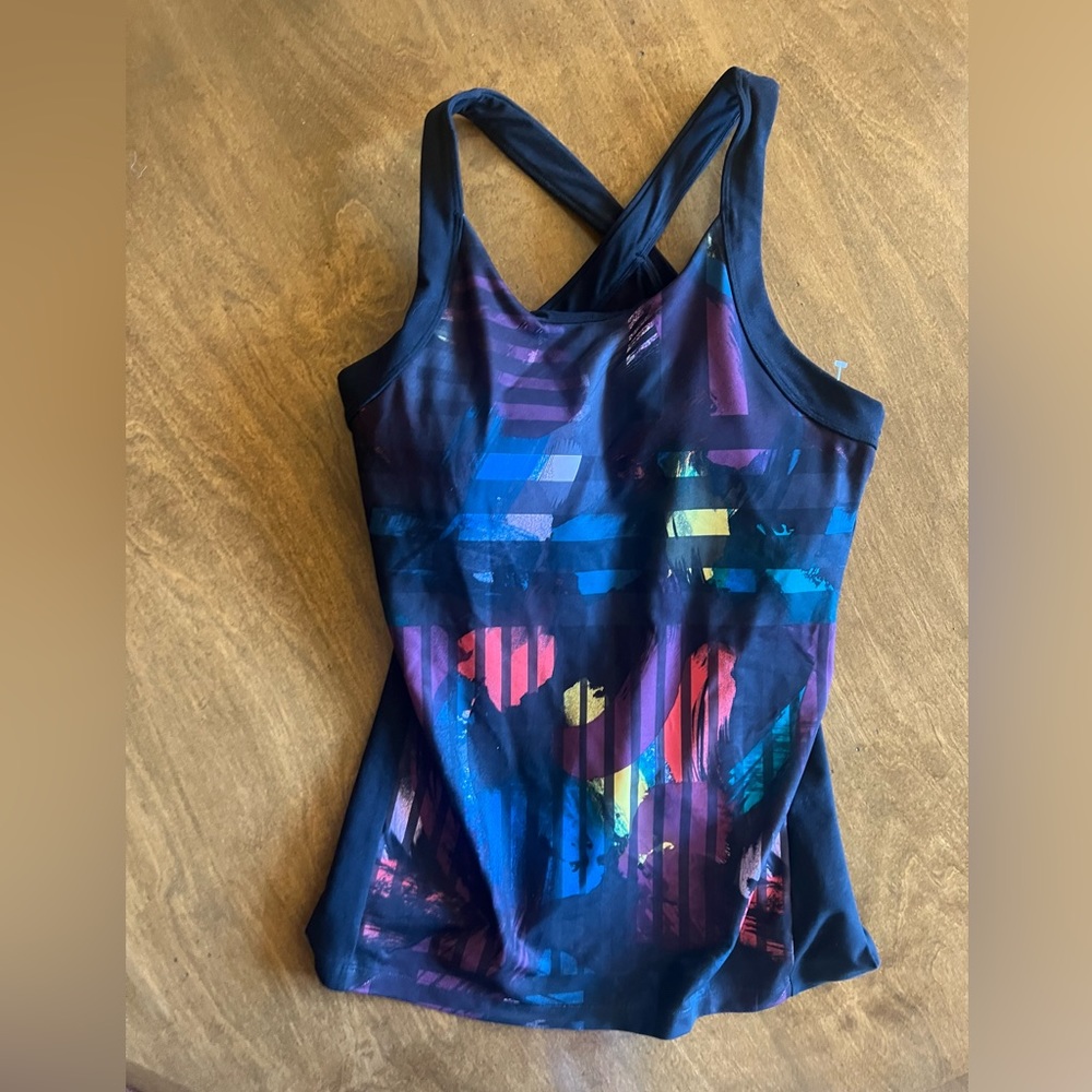 multicolored lucy athletic tank - size M